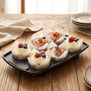 Moule à muffins en silicone alimentaire antiadhésif 6 cavités, personnalisé pour la cuisson - Product Image 4
