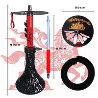 Chicha arabe en acier inoxydable, ensemble complet, design populaire, en stock pour usage domestique ou en bar – Vente chaude