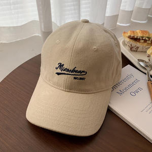 Boné de beisebol Vintage aba larga estilo coreano rosto do mulheres Show impermeável Deep Top All-Match pequeno mais grandes tamanhos comum tecido - Product Image 3