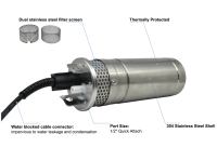 CLASSEMENT DC Système de pompe de puits à eau submersible à énergie solaire 24v Fontaine solaire Pompe à eau Acier inoxydable Câble Théorie Toit