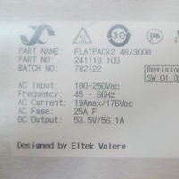 Eltek FLATPACK2 48/2000 2000W 48V Redresseur d'alimentation CC 241115.100