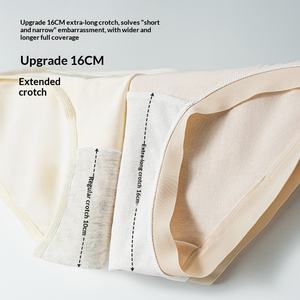 Explosions Ropa Interior Femenina Sólida de Tiro Medio 7A, con Entrepierna de Algodón Antibacteriano, Sin Costuras, Transpirable, Cómoda en la Cintura y Cadera - Product Image 3