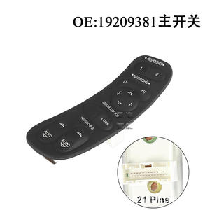 Botones de Interruptor de Elevador de Ventanas Chevrolet Corvette 19209382 para Cerraduras de Puertas - Product Image 4