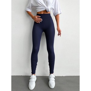 Leggings de sport pour femmes, taille haute, coupe slim, confortables, pantalons de yoga et de fitness avec design spécial pour les orteils, couleur unie - SZ-26 - Product Image 2