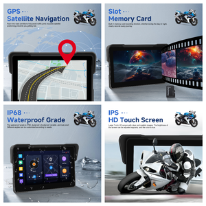 Podofo Android <span class=keywords><strong>2</strong></span> + 32G Écran Carplay sans fil pour moto 7 ''Carplay sans fil/Android Auto GPS Wifi BT IP68 Autoradio étanche - Product Image 3