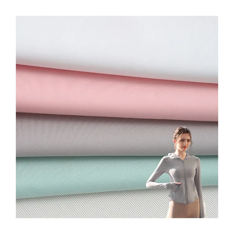 Manufacture 170g Cool Feeling UPF50+ Nylon Spadnex Quick-dry Yoga Interlock Fabric For Sunscreen Cloth