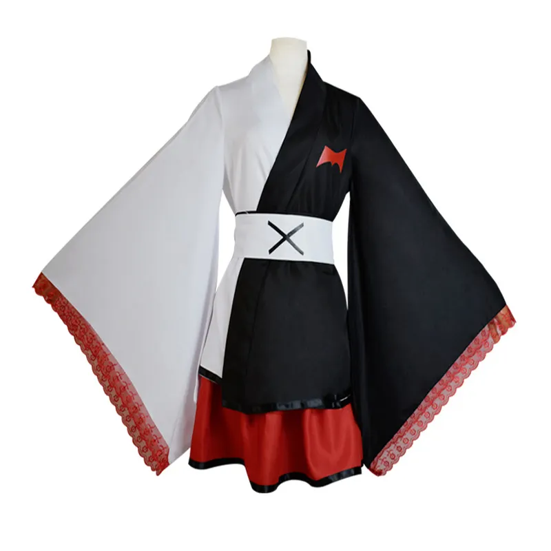 Monokuma kostüm cosplay parti anime kıyafet cosplay TV film kostümleri Danganronpa kadın takım elbise siyah ve beyaz ayı