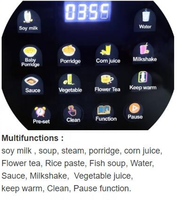 Blender Otomatis 1650ml 12 Mata Pisau untuk Almond Oat Kedelai 13 dalam 1 untuk Sup Jus dengan Fitur Delay Start, Perebus Air, Penghangat, dan Pembersihan Otomatis