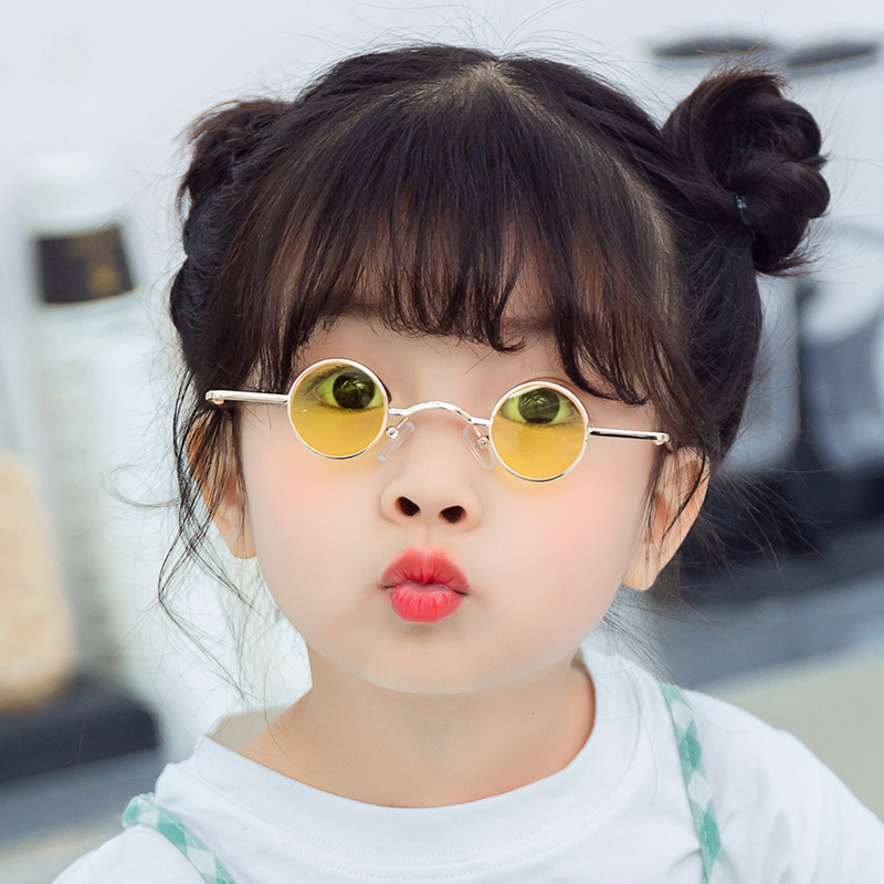 MN05269 Retro Round Small Frame Kids Sunglasses Cute Polarized
