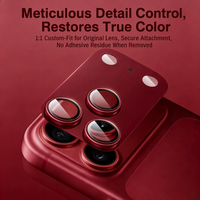 Protecteur d'objectif d'appareil photo en alliage d'aluminium avec revêtement AR et AF pour iPhone 18 Pro, anneau métallique anti-reflet