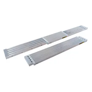 6ft To 9ft 12" Wide Aluminum Telescoping Work Plank With 250 Lb Load Capacity Extendable Aluminium Extension Plank For Ladders