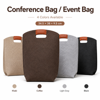 Sac de conférence en feutre personnalisé avec logo, réutilisable, écologique, promotionnel, pour événements, expositions, salons professionnels, formations, cadeaux promotionnels