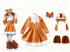 Disfraces de Animales con Capucha para Niñas de Halloween, Disfraces de Zorro, Ardilla de la Selva, para Niños Pequeños, Vestidos de Juego de Rol, Disfraces para Fiestas de Carnaval - Product Image 6