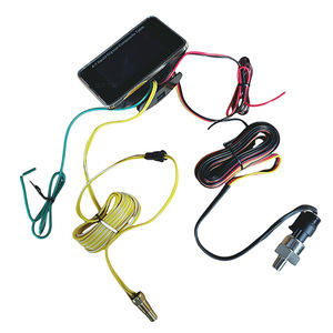 Universal 12V LCD Oil Water Temperature Voltage Fuel Gauge For <b>Car</b> Instrument Panel Retrofit Upgrade LED Display - Product Image 2