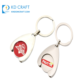 Biểu Tượng Tùy Chỉnh Men Token Coin Chủ Keyring Kim Loại Vàng Bạc Mạ Đôi Siêu Thị Mua Sắm Giỏ Hàng Xe Đẩy Đồng Xu Keychain - Product Image 3