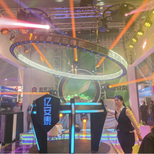 Treuil cinétique DMX à moteur robuste, <span class=keywords><strong>anneau</strong></span> lumineux à pixels LED - Product Image 1