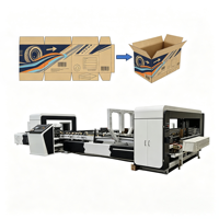 Machine à plier et à coller entièrement automatique pour boîtes en carton ondulé, machine à plier et à coller à grande vitesse pour boîtes en carton ondulé
