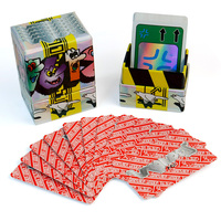 Impression personnalisée avec boîte à couvercle et base et support en bois pour jeu de cartes laser, fabricant en gros de jeux de cartes personnalisés