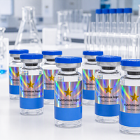 Autocollants personnalisés avec logo pour l'emballage de flacons en verre transparent de 3 ml, 5 ml, 10 ml pour matières premières de peptides