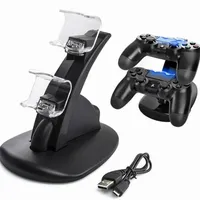 Controller Lader Dock Led Dual Usb PS4 Charging Stand Station Cradle Voor Sony Playstation 4 PS4 / PS4 Pro /PS4 Slim Controller