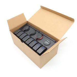 แผงสวิทช์เปิดปิด12โวลต์<span class=keywords><strong>8</strong></span>แก๊งพร้อมโวลต์มิเตอร์ LED อะแดปเตอร์ที่ชาร์จ USB แบบคู่ที่จุดบุหรี่แผงสวิทช์รถยนต์เรือทางทะเล - Product Image 5