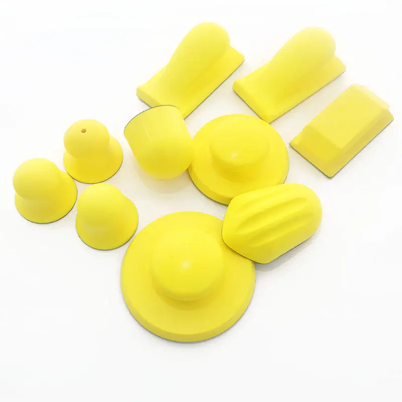 Nhà Máy Trực Tiếp Bán Đa-Phong Cách Tay Mài Khối Công Cụ Mài Mòn Móc Và Vòng Lặp Bọt Sanding Pad