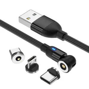 Kabel data pengisi daya Cepat magnetik, kabel USB 2.0 tipe C mikro produk untuk Android