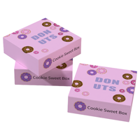 Faltbare flache Papp plätzchen süße Dessert Donut Box Verpackung benutzer definierte Druck Versand Party Dessert Donut Papier Box