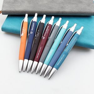 Branded Sports Plastic Rubber Coated Ballpoint <b>Pen</b> Custom Logo for Promotional Giveaway Gifts-<b>Multi</b>-<b>Color</b> Modern Design - Product Image 5