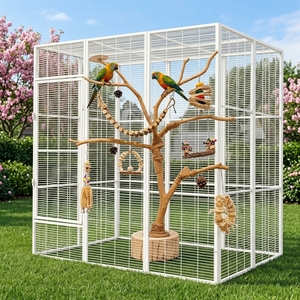 Cage d'élevage extensible pour villa, grande cage à oiseaux robuste et sécurisée, idéale pour chats, chiens, <span class=keywords><strong>pigeons</strong></span>, paons - Product Image 2