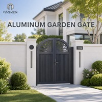 Portail de jardin en aluminium en gros, 3,66 m de large, 1,22 m de haut, coulissant automatique, thermolaqué, antirouille, résistant aux UV, pour allée principale de villa