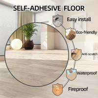 Autocollant de sol en vinyle de luxe imperméable LVT Auto-adhésif Dos sec Revêtement de sol en PVC Revêtement de sol en vinyle