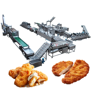 Equipo de Fritura Continua, Línea de Producción de Fritura Totalmente Automática para Nuggets de Pollo Fritos, Filetes de Pollo y Alas de Pollo - Product Image 1
