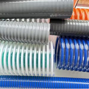 Manguera de drenaje de succión de PVC de plástico flexible de tubo corrugado en espiral para drenaje - Product Image 1