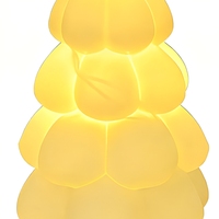 Lampe de chevet LED MSBN en forme de sapin de Noël, veilleuse décorative en plastique souple, bougie décorative pour chambre à coucher, cadeau de fête