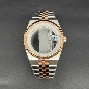 Pièces de modification de montre, boîtier et bracelet complets de 39,5 mm, plusieurs couleurs, verre saphir, compatible avec le mouvement NH35 - Product Image 6