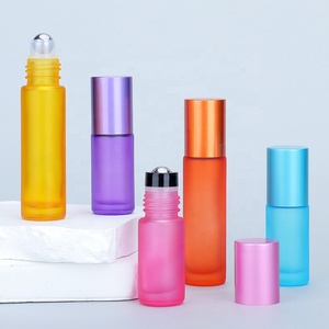 Nhà Máy Bán Buôn 5Ml Cầu Vồng Màu Cuộn Trên Chai Thủy Tinh Mỹ Phẩm Tinh Chất Dầu Massage Mắt Con Lăn Bóng Mẫu Nước Hoa <span class=keywords><strong>Container</strong></span> - Product Image 4