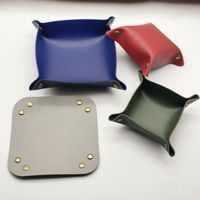 Plateau à dés en cuir PU pliable avec bouton-pression, boîte à dés pour DND, plateau de rangement pour jeux de société, clés et pièces de monnaie, organisateur de bureau