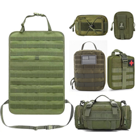 Lot de 6 pochettes tactiques universelles en tissu Oxford Molle pour dossier de siège de véhicule (voiture, camion)