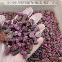 Natürlicher Roter Korund Rohstein, Lose Rubine für Schmuckherstellung, Unbearbeitete Mineralkristalle für DIY-Halsketten und Anhänger