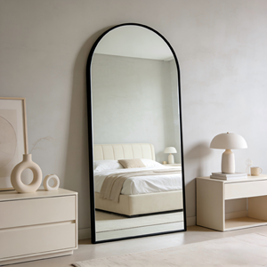 Specchio a figura intera Kingstin in stile retrò francese con cornice ad arco |   Specchio di Lusso per Arredamento Casa, Camera da Letto, Soggiorno, Decorazione Domestica di Lusso - Product Image 1