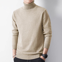 Prix négociable : Pull col roulé pour homme, nouvelle collection hiver 2025, doublure polaire, très épais, chaud, sous-vêtement thermique en maille