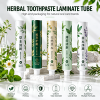 Tube d'emballage de dentifrice en aluminium et plastique haute barrière, logo personnalisé, impression UV, toucher doux, format voyage 100g