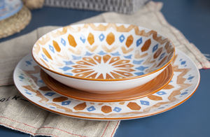HappyGo Set di piatti da pranzo in porcellana bianca di alta qualità con tappetino personalizzato stampato da pranzo Serveware fondo piatto per <span class=keywords><strong>Horeca</strong></span> - Product Image 3
