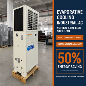 เครื่องทำความเย็นแบบระเหยแนวตั้ง 380V 50Hz 25kW แบบกำหนดเอง พร้อมช่องลมเข้าด้านข้าง สำหรับโรงงานอุตสาหกรรม ระบบปรับอากาศ ลงทุนต่ำ H - Product Image 1