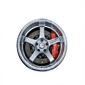 Rines de Aleación de Aluminio de Cinco Radios 17X8.5 con Borde Plateado Electrochapado para Autos Medianos y SUVs, Gran Venta, Disponibles en Stock - Product Image 1