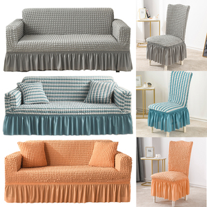 Dayanıklı mobilya koruyucu l şekli kanepe Slipcover donatılmış kanepe kılıfı evrensel gerdirilebilir kanepe kılıfı etek ile - Product Image 6