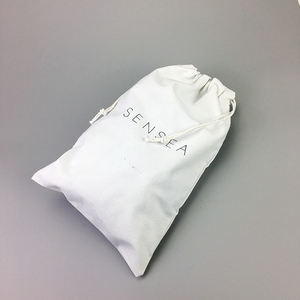 Sac à cordon en coton recyclé personnalisé sac à poussière en toile de taille personnalisée avec impression de logo pour chaussures artisanat shopping-usage industriel cadeau - Product Image 3