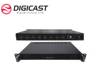 DMB 6100HE 1RU 16 en 1 HD a modulador ágil modulador analógico NTSC o PAL RF para equipos de transmisión de radio y TV