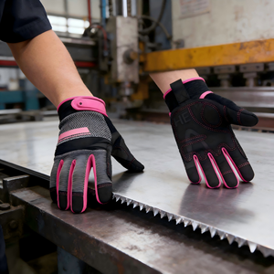 NUOVI Guanti <span class=keywords><strong>da</strong></span> Lavoro Professionali in Pelle Personalizzati, Antitaglio, Antiscivolo, Senza Silicone, con Polsino Dritto, <span class=keywords><strong>10</strong></span> Pollici, per Sicurezza in Ambito Petrolifero e Gas, 11 oz - Product Image 3